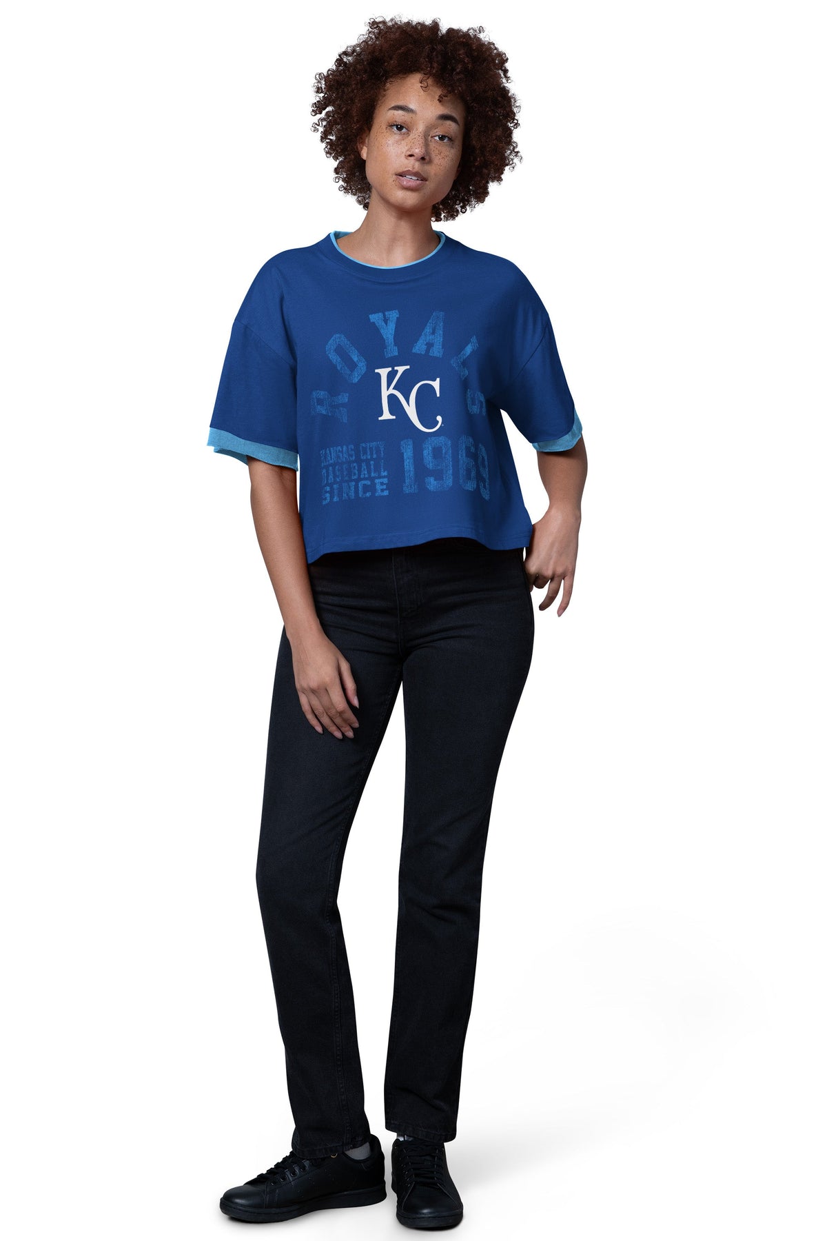 WOMENS KANSAS CITY ROYALS CROPPED T SHIRT - Multi