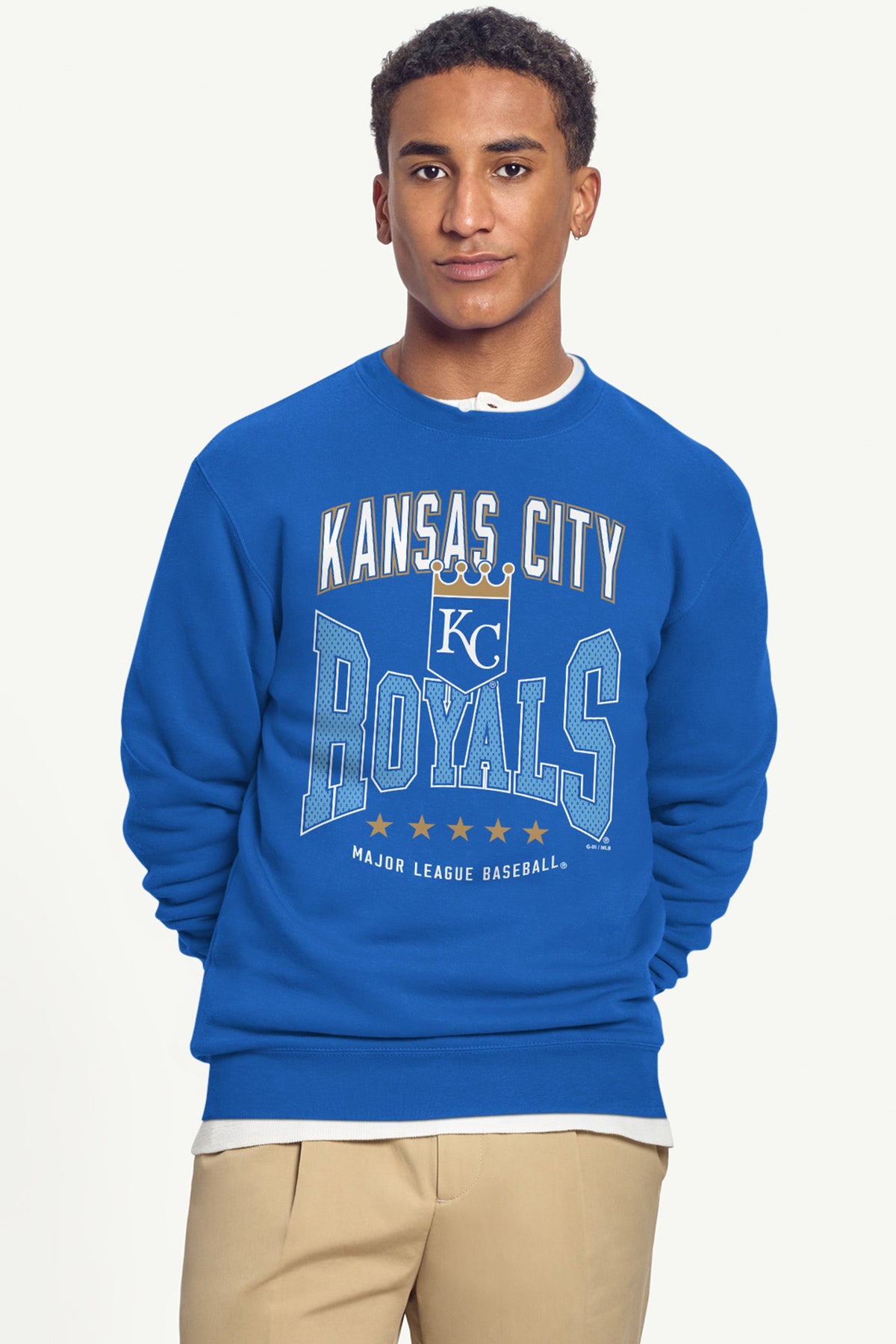 MENS KANSAS CITY ROYALS CENTER SQUEEZE SWEATSHIRT - Royal