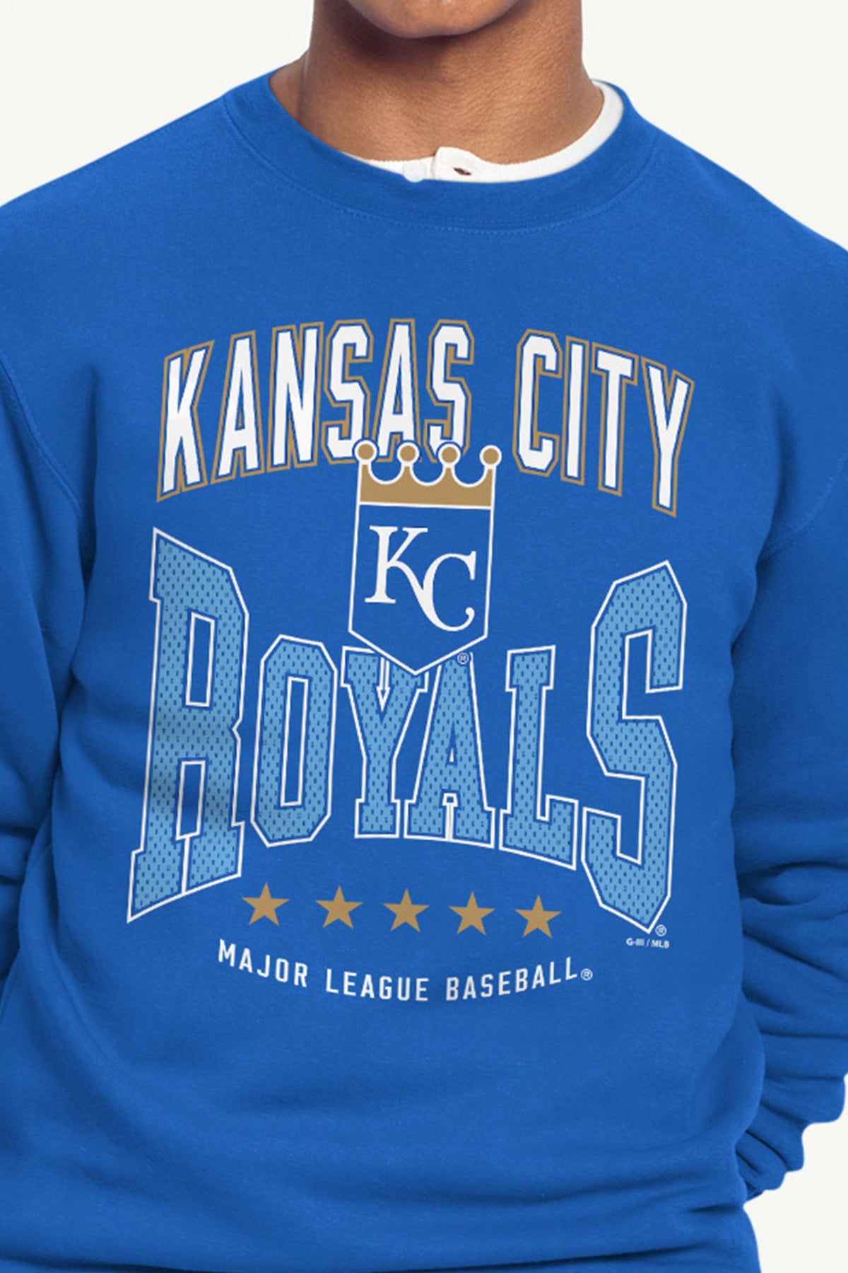 MENS KANSAS CITY ROYALS CENTER SQUEEZE SWEATSHIRT - Royal