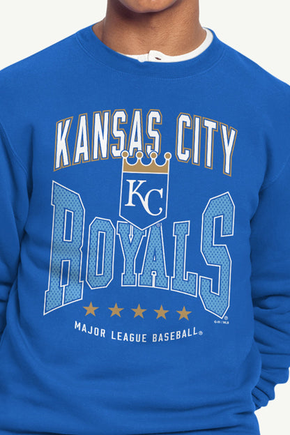 MENS KANSAS CITY ROYALS CENTER SQUEEZE SWEATSHIRT - Royal