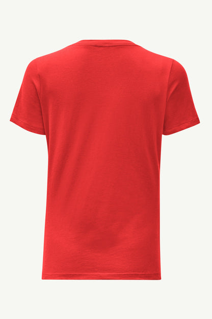 WOMENS LOS ANGELES ANGELS FIREWORKS V NECK T SHIRT - Red
