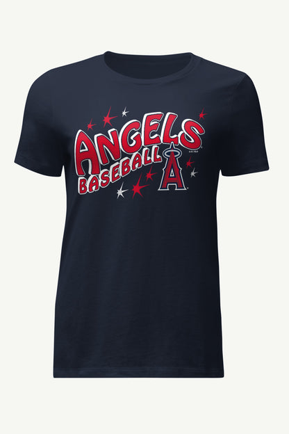 WOMENS LOS ANGELES ANGELS FIREWORKS T SHIRT - Navy
