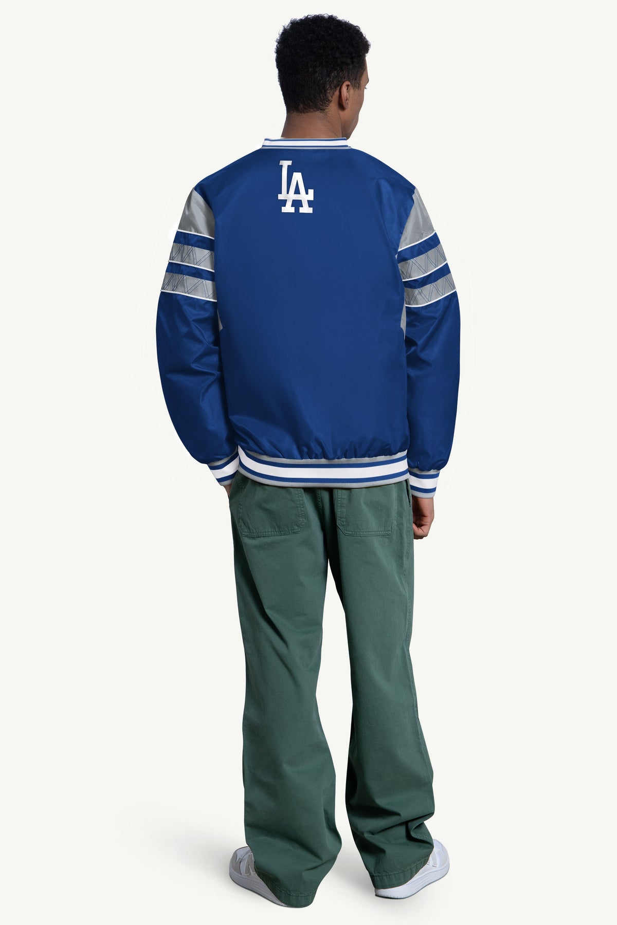 MENS LOS ANGELES DODGERS ENFORCER V-NECK PULLOVER JACKET - Multi