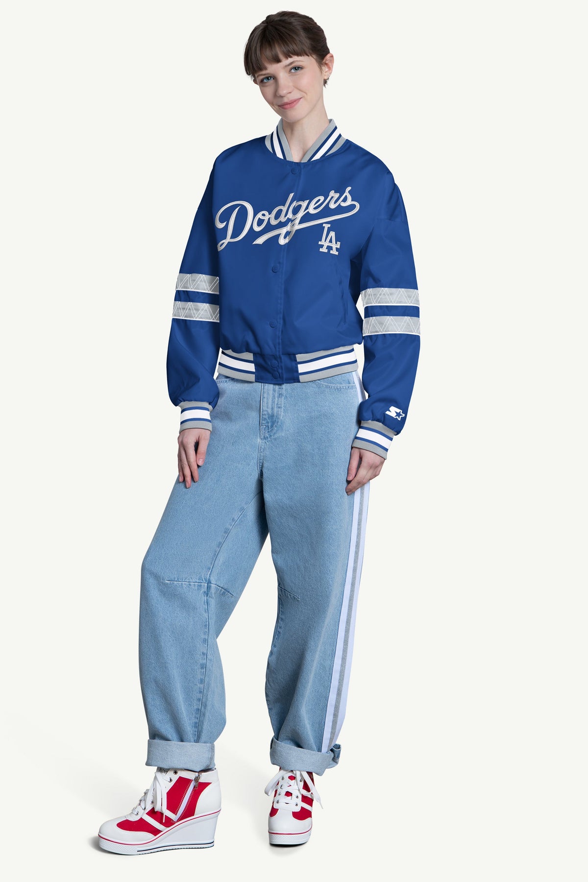 WOMENS LOS ANGELES DODGERS INTERCEPTION VARSITY JACKET - Multi