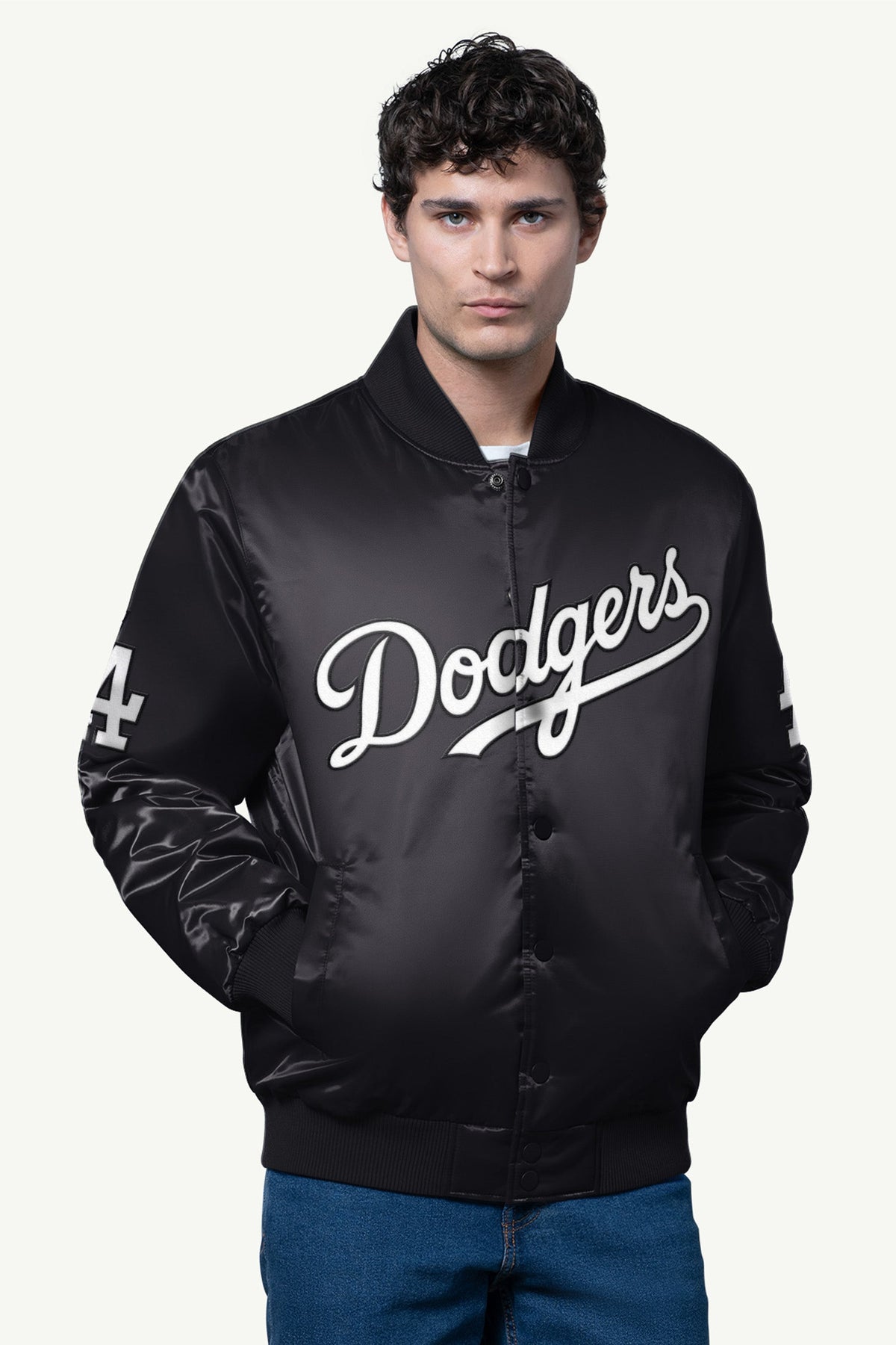 MENS LOS ANGELES DODGERS SATIN VARSITY JACKET - Starter