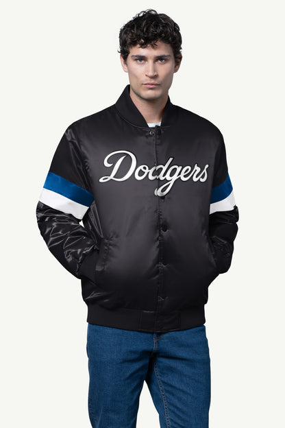 MENS LOS ANGELES DODGERS SATIN VARSITY JACKET - Starter