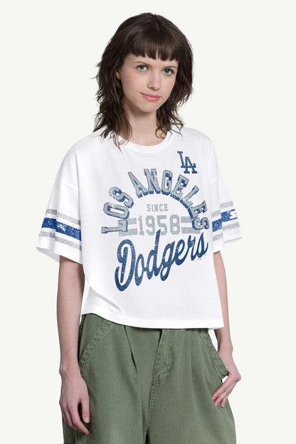 WOMENS LOS ANGELES DODGERS OFFENSE SHORT SLEEVE T SHIRT - Multi