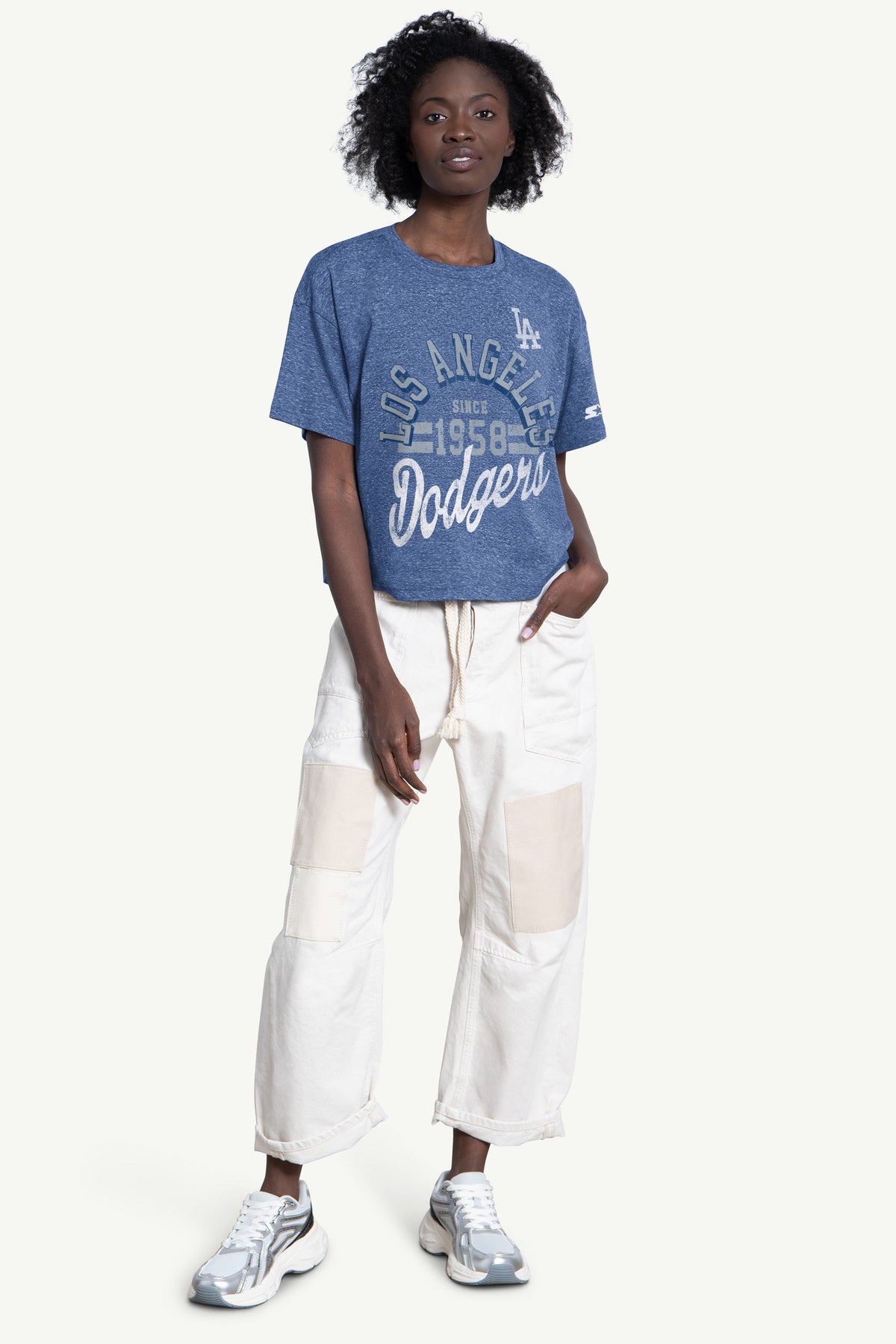 WOMENS LOS ANGELES DODGERS KNIT TEE - Multi