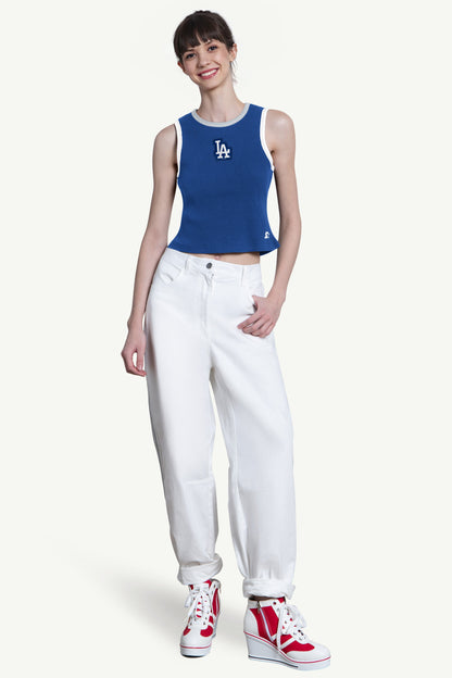 WOMENS LOS ANGELES DODGERS PLAY THE BALL CROP TANK - Multi