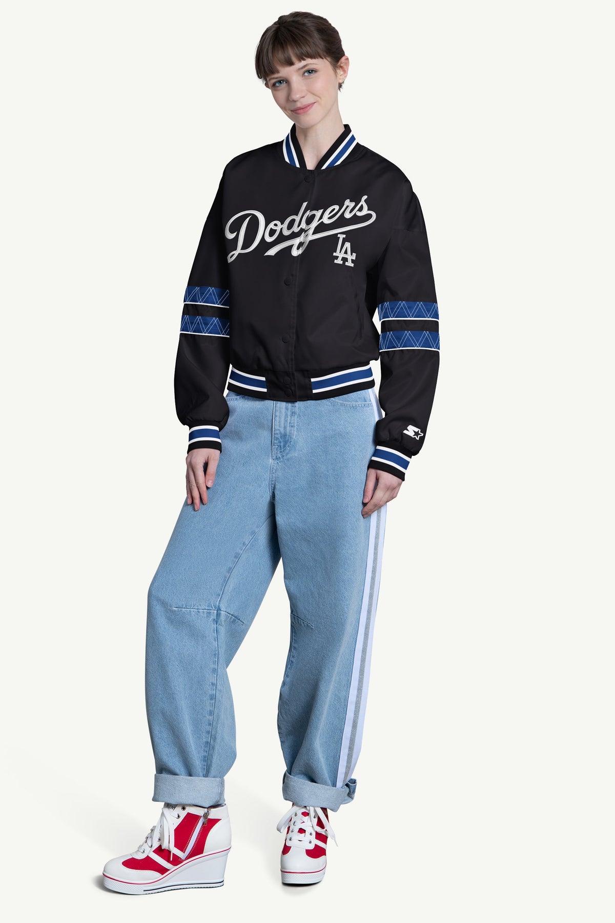 WOMENS LOS ANGELES DODGERS INTERCEPTION VARSITY JACKET - Multi