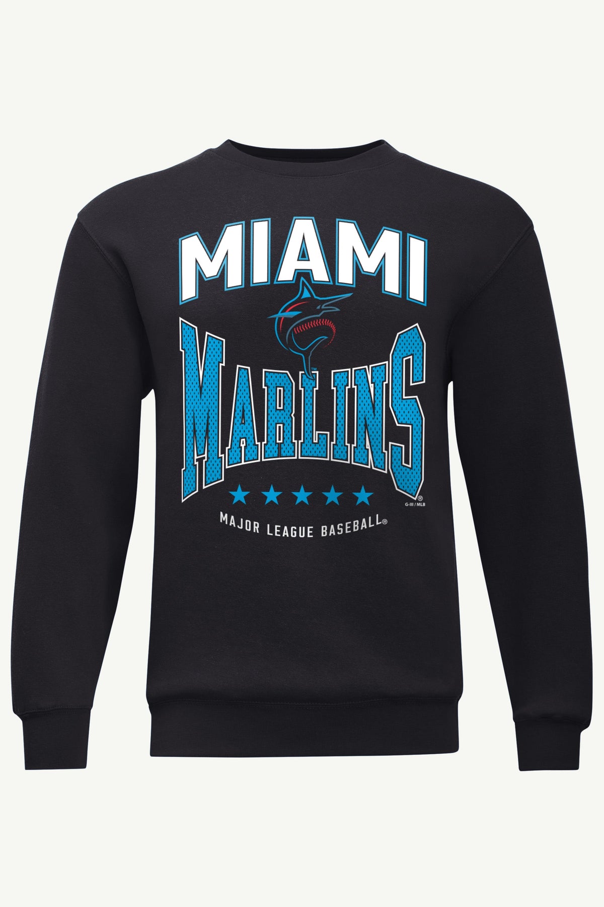 MENS MIAMI MARLINS CENTER SQUEEZE SWEATSHIRT - Black