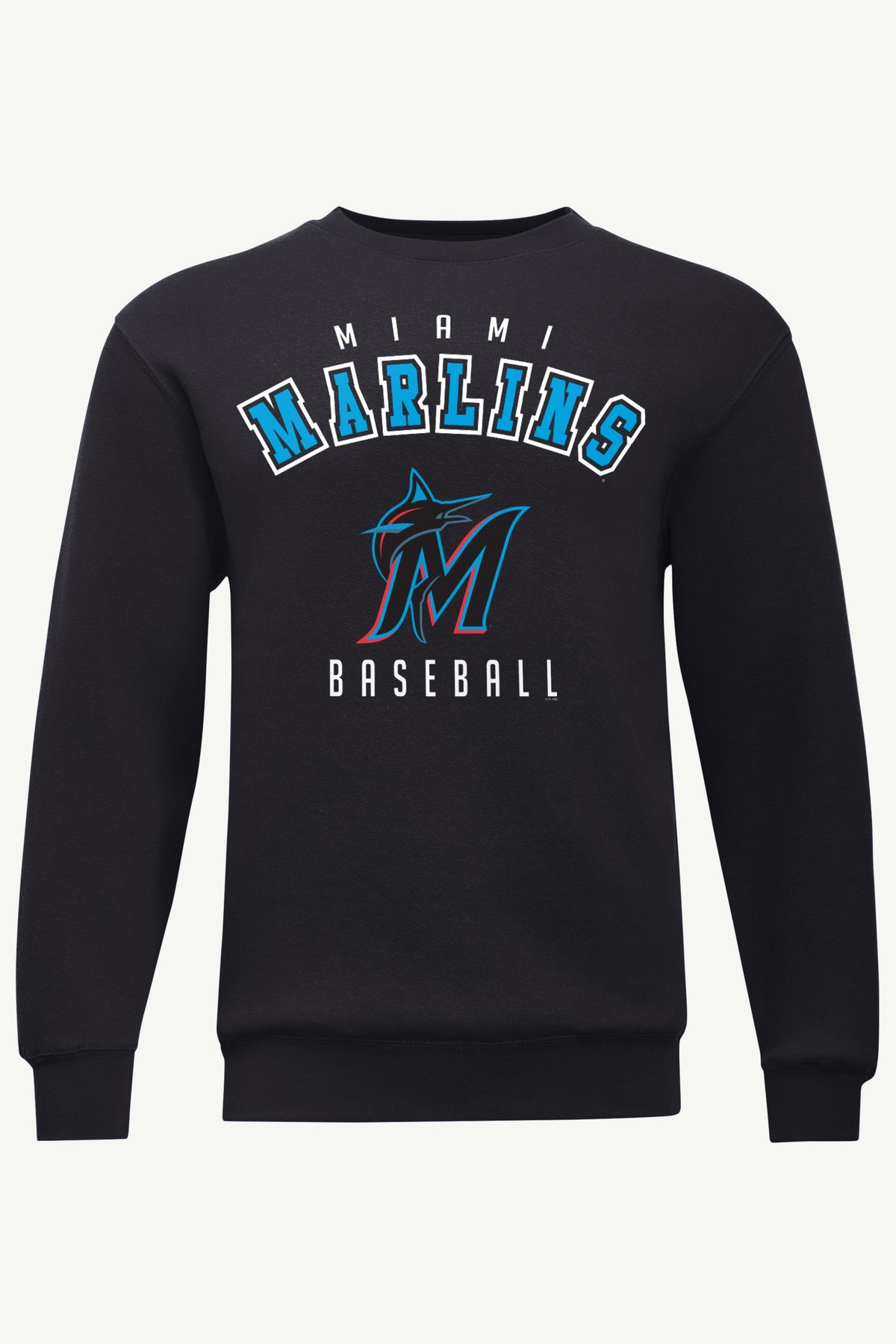 MENS MIAMI MARLINS GRAPHIC SWEATSHIRT - Black