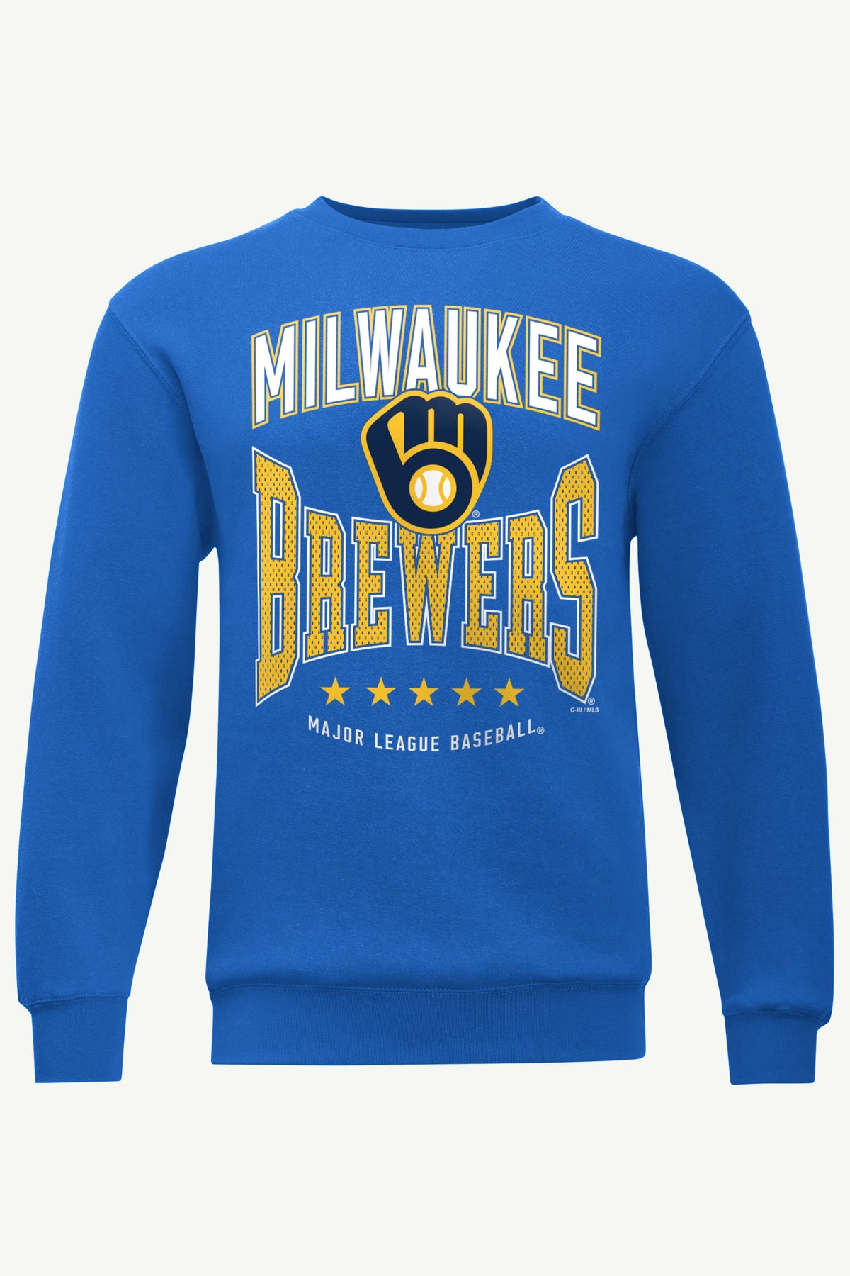 MENS MILWAUKEE BREWERS CENTER SQUEEZE SWEATSHIRT - Royal