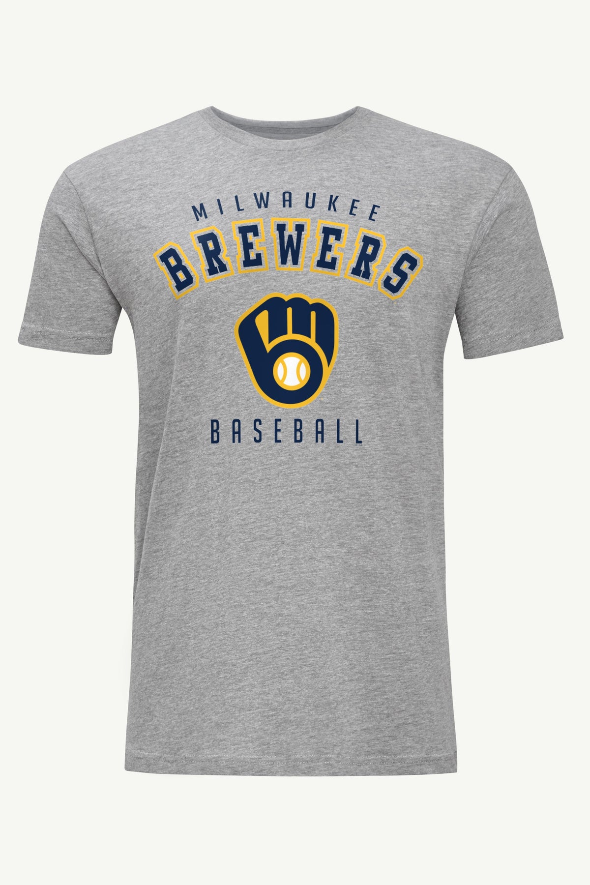 MENS MILWAUKEE BREWERS TEAM GRAPHIC T SHIRT - Heather Grey