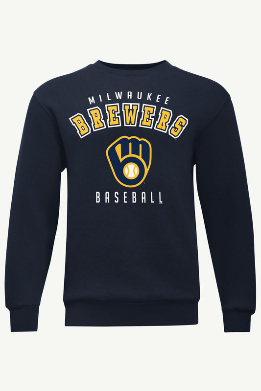 MENS MILWAUKEE BREWERS GRAPHIC SWEATSHIRT - Navy