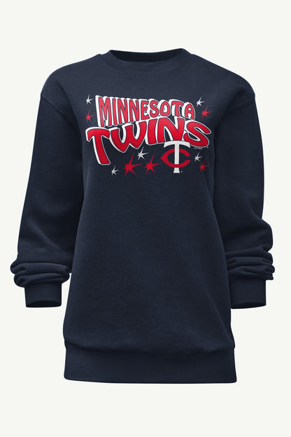 WOMENS MINNESOTA TWINS FIREWORKS SWEATSHIRT - Navy