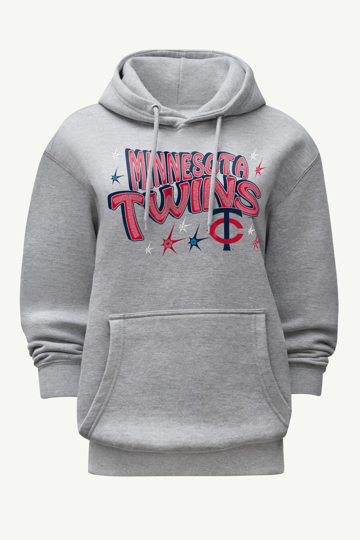 WOMENS MINNESOTA TWINS FIREWORKS HOODIE - Heather Grey