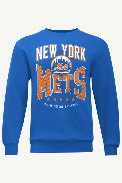 MENS NEW YORK METS CENTER SQUEEZE SWEATSHIRT - Royal