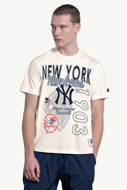 MENS NEW YORK YANKEES WILD CARD SHORT SLEEVE T SHIRT - Multi