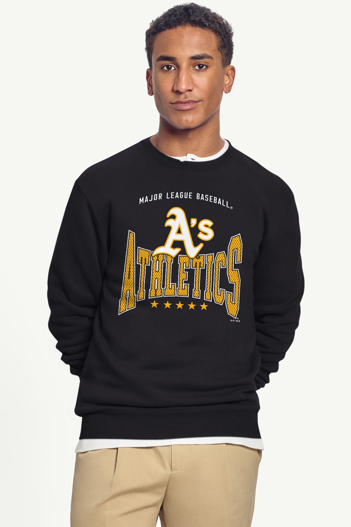 MENS ATHLETICS CENTER SQUEEZE SWEATSHIRT - Black