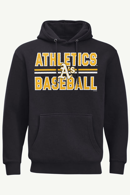 MENS ATHLETICS MESH LOOK HOODIE - Black