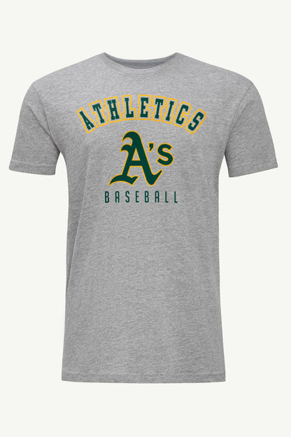 MENS ATHLETICS TEAM GRAPHIC T SHIRT - Heather Grey