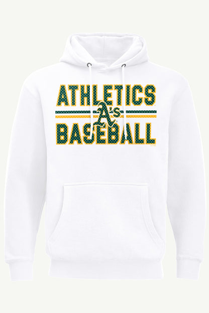 MENS ATHLETICS MESH LOOK HOODIE - White