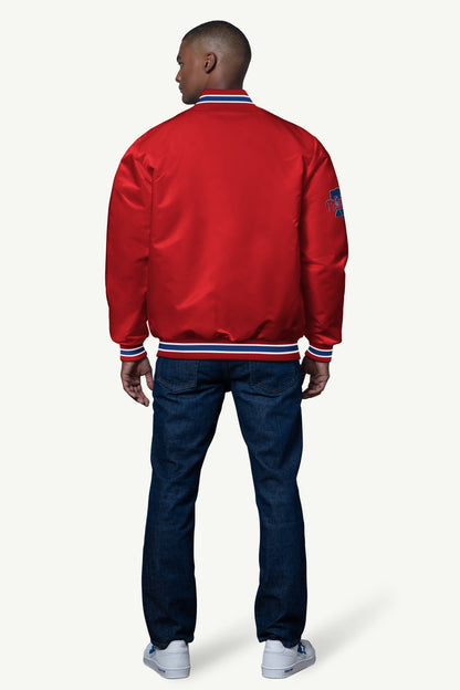 MENS PHILADELPHIA PHILLIES SATIN VARSITY JACKET - Multi