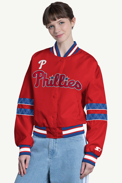WOMENS PHILADELPHIA PHILLIES INTERCEPTION VARSITY JACKET - Multi