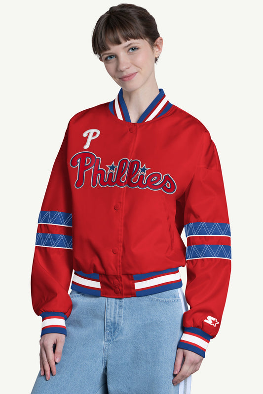 WOMENS PHILADELPHIA PHILLIES INTERCEPTION VARSITY JACKET - Multi