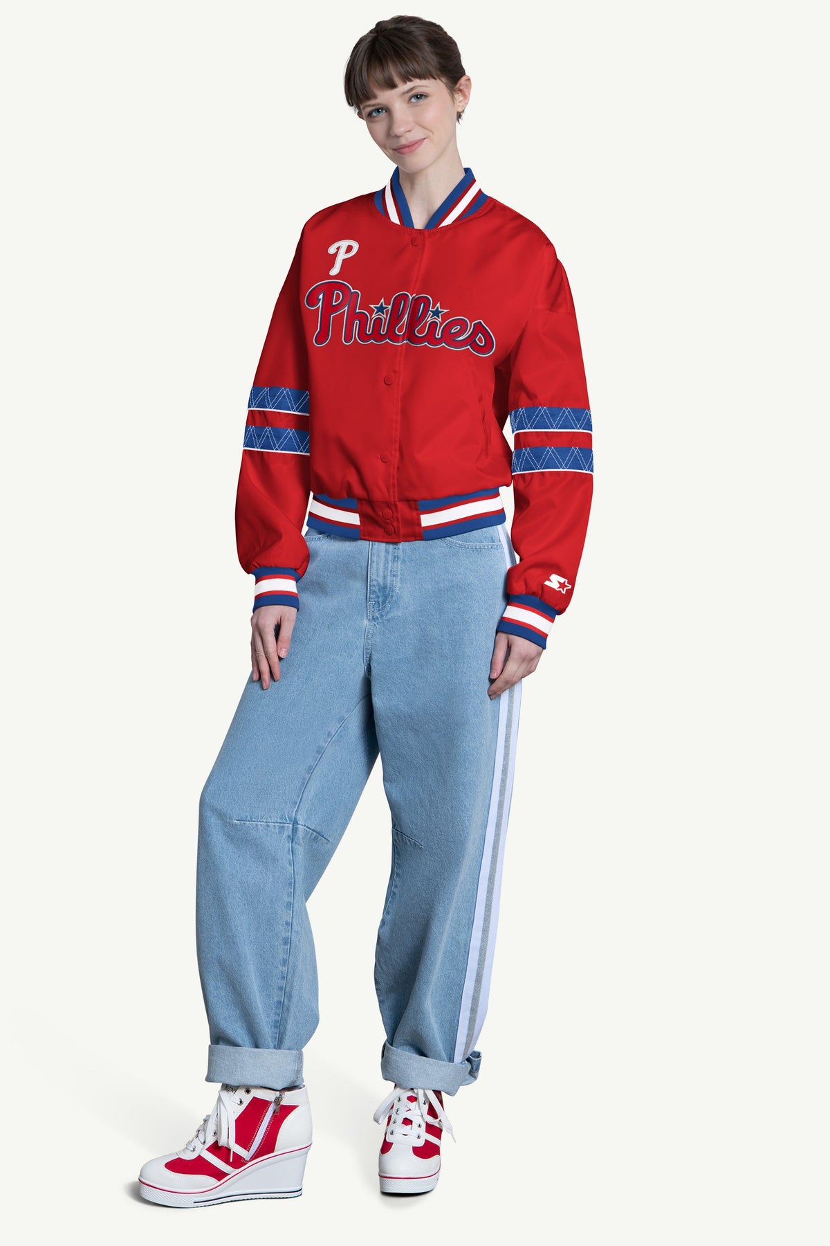 WOMENS PHILADELPHIA PHILLIES INTERCEPTION VARSITY JACKET - Multi