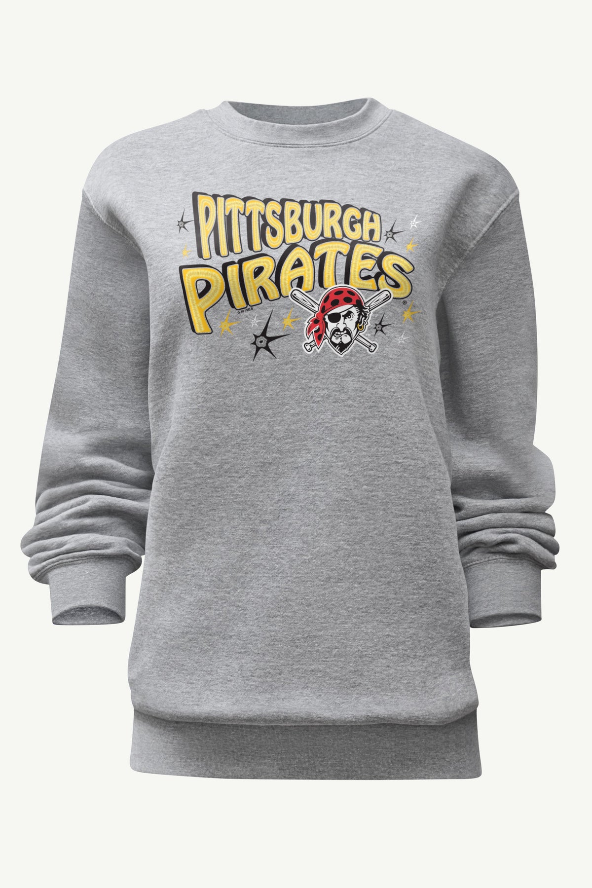 WOMENS PITTSBURGH PIRATES FIREWORKS SWEATSHIRT - Heather Grey