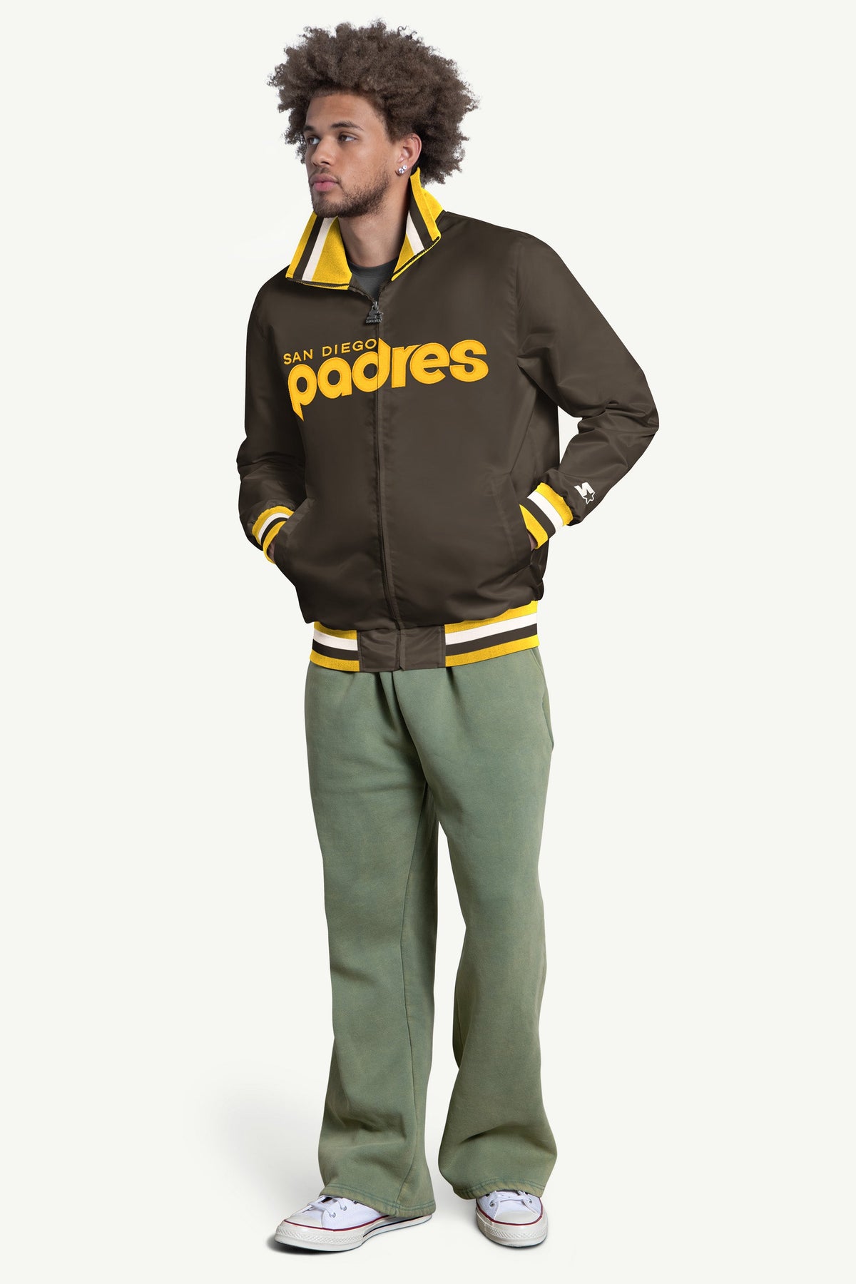 MENS SAN DIEGO PADRES CAPTAIN VARSITY JACKET - Multi