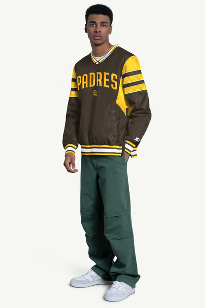 MENS SAN DIEGO PADRES ENFORCER V-NECK PULLOVER JACKET - Multi