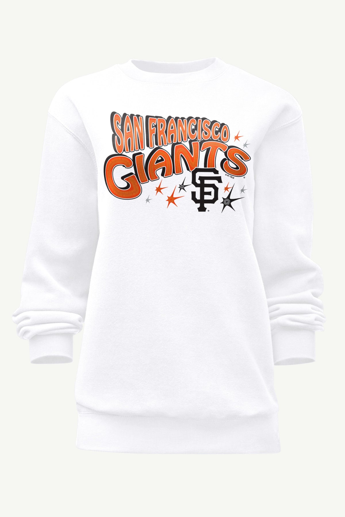 WOMENS SAN FRANCISCO GIANTS FIREWORKS SWEATSHIRT - White