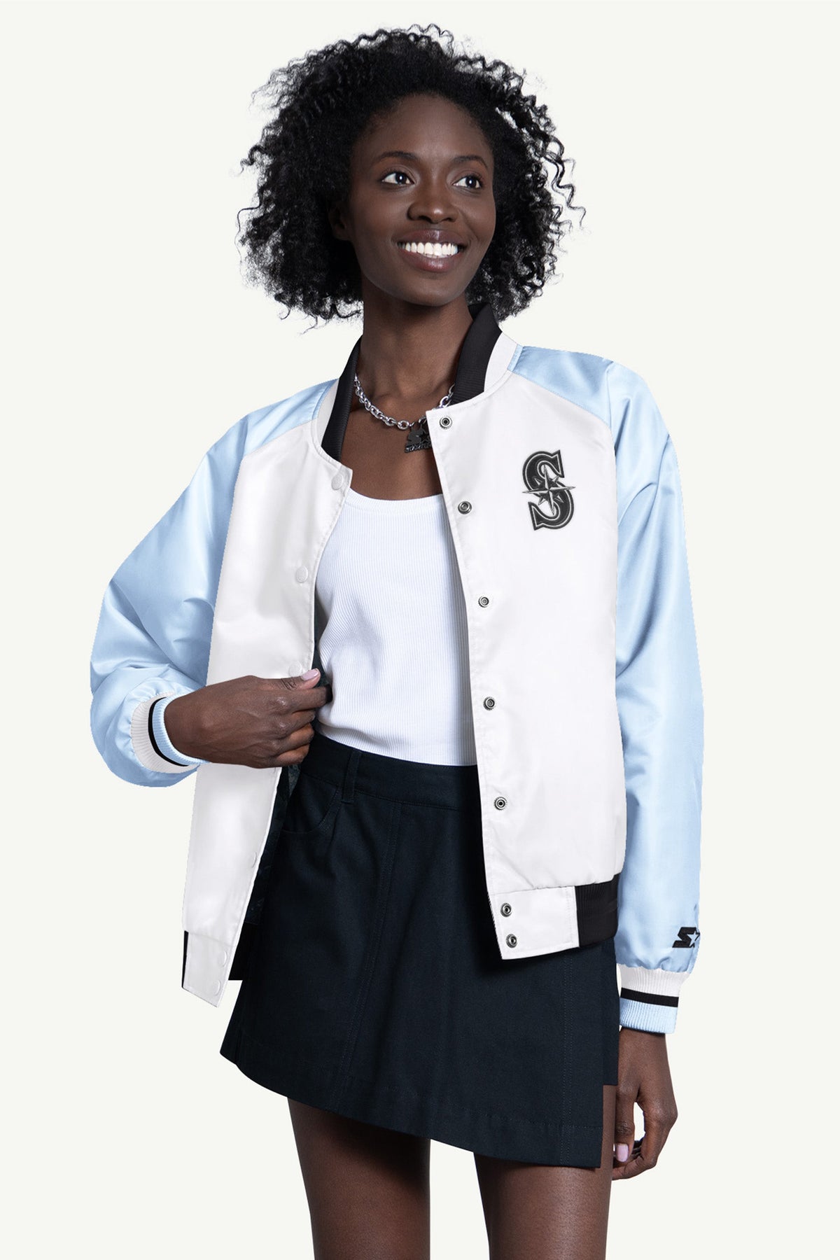 WOMENS SEATTLE MARINERS BLITZ VARSITY JACKET - Multi