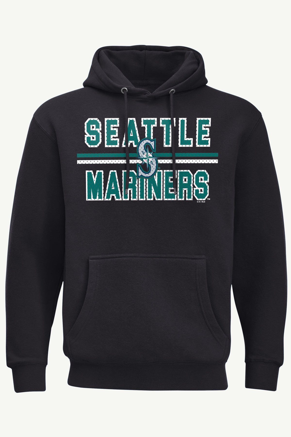 MENS SEATTLE MARINERS MESH LOOK HOODIE - Black