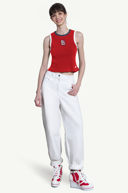 WOMENS ST LOUIS CARDINALS PLAY THE BALL CROP TANK - Multi