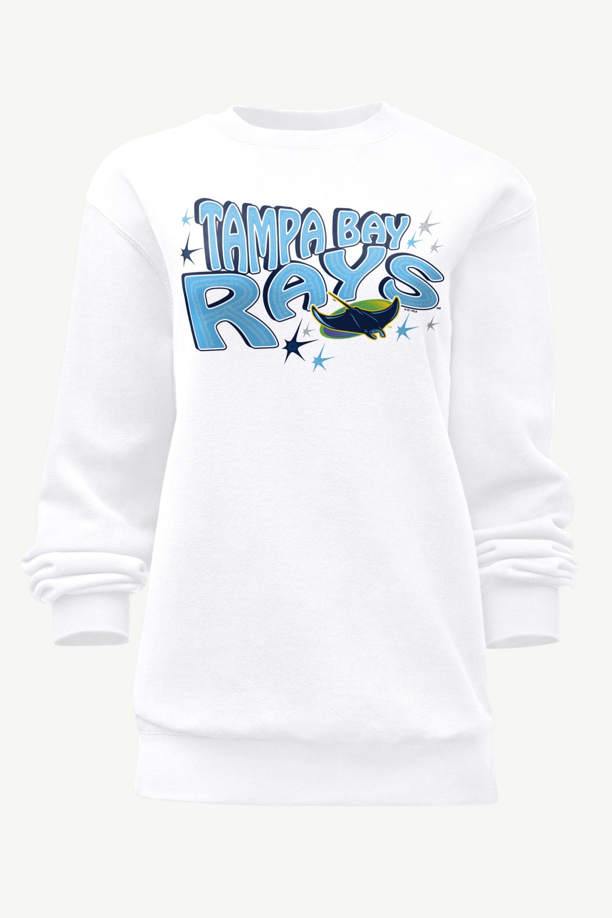 WOMENS TAMPA BAY RAYS FIREWORKS SWEATSHIRT - White