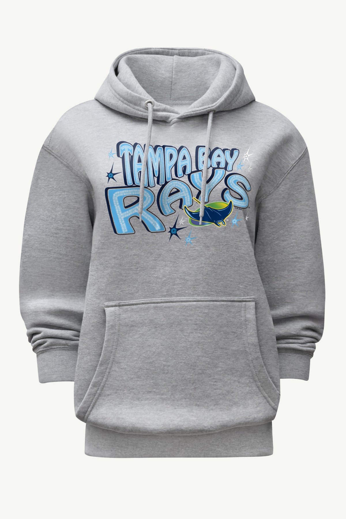 WOMENS TAMPA BAY RAYS FIREWORKS HOODIE - Heather Grey