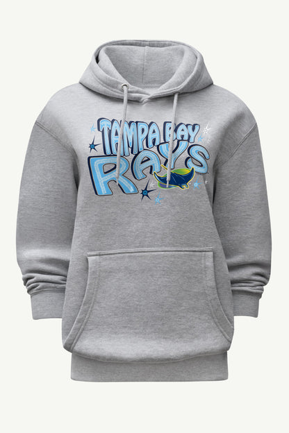 WOMENS TAMPA BAY RAYS FIREWORKS HOODIE - Heather Grey