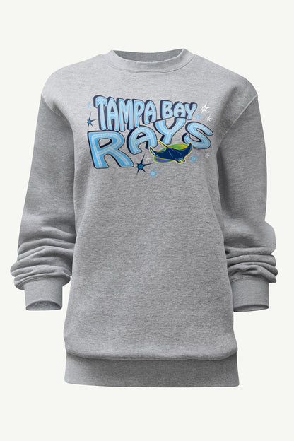 WOMENS TAMPA BAY RAYS FIREWORKS SWEATSHIRT - Heather Grey