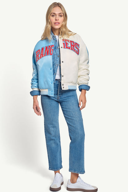 WOMENS TEXAS RANGERS SATIN VARSITY JACKET - Starter