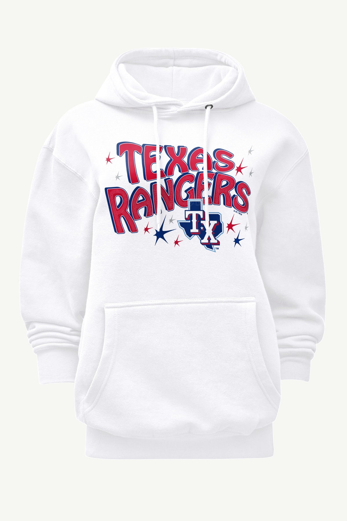 WOMENS TEXAS RANGERS FIREWORKS HOODIE - White