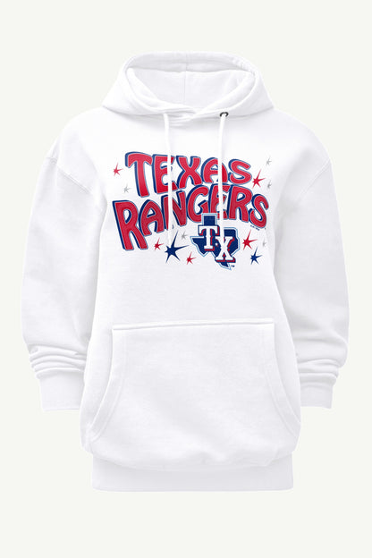 WOMENS TEXAS RANGERS FIREWORKS HOODIE - White