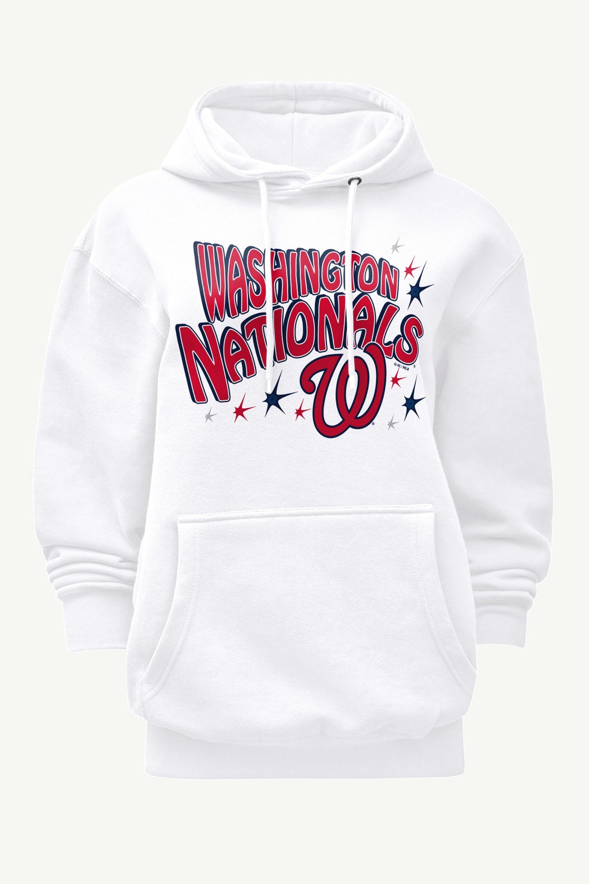 WOMENS WASHINGTON NATIONALS FIREWORKS HOODIE - White