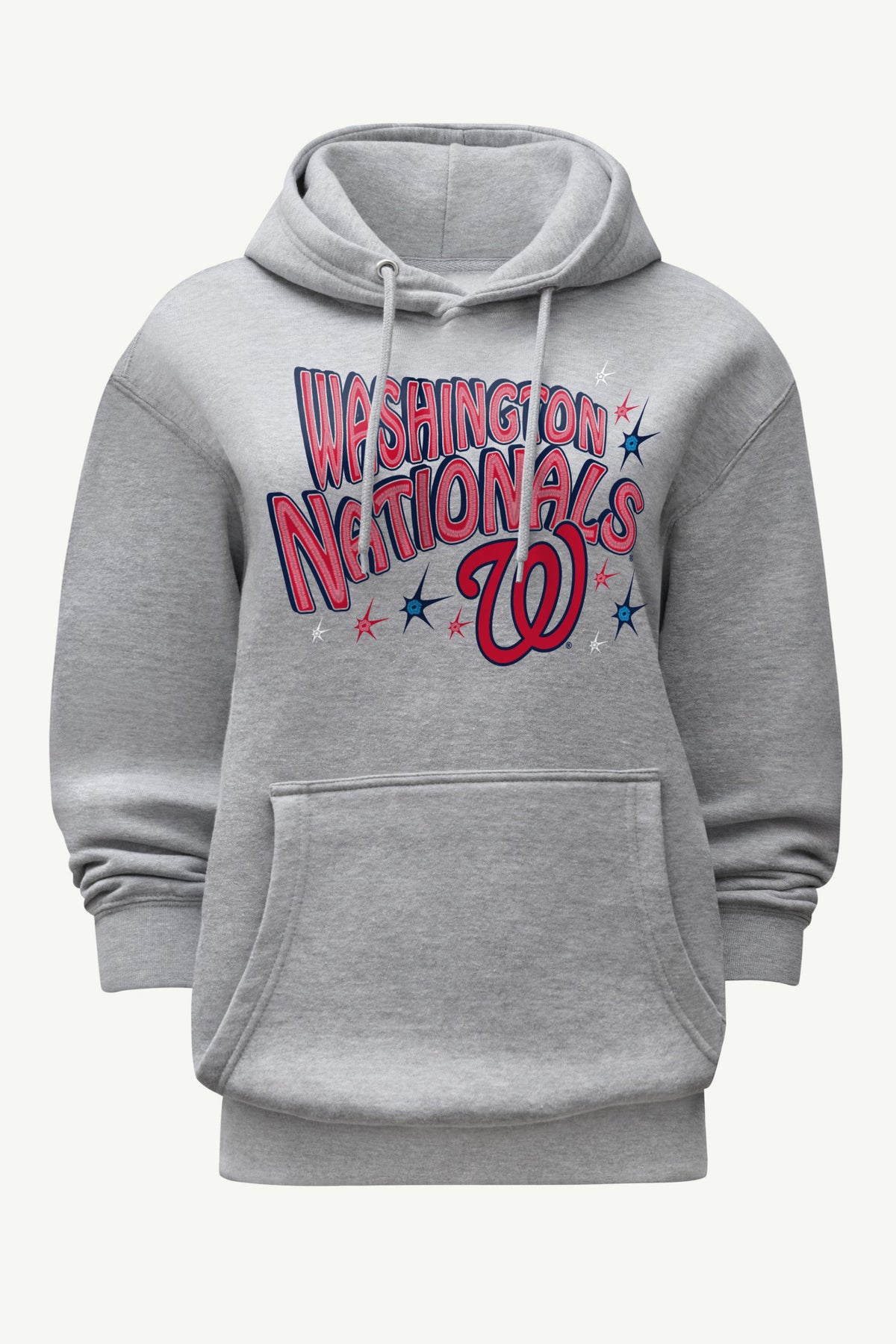 WOMENS WASHINGTON NATIONALS FIREWORKS HOODIE - Heather Grey