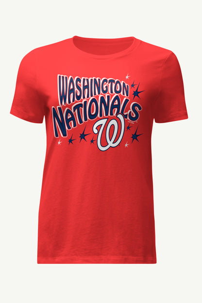 WOMENS WASHINGTON NATIONALS FIREWORKS T SHIRT - Red