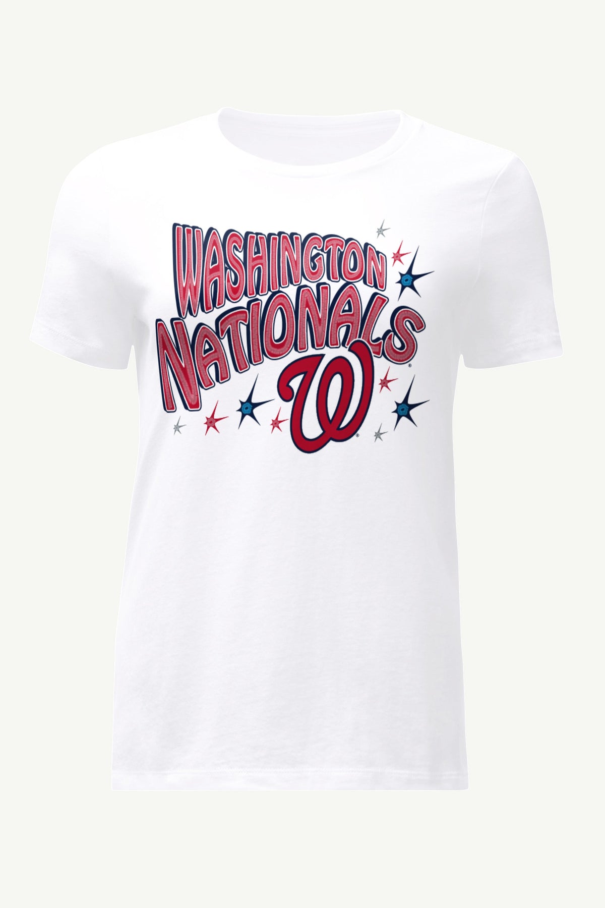 WOMENS WASHINGTON NATIONALS FIREWORKS T SHIRT - White