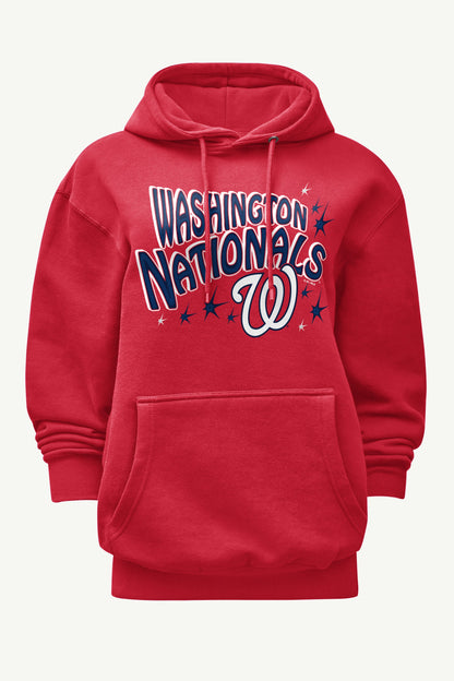 WOMENS WASHINGTON NATIONALS FIREWORKS HOODIE - Red